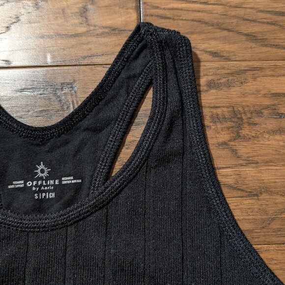 aerie Recharge lounge bra bralette ribbed black size small - Picture 3 of 11